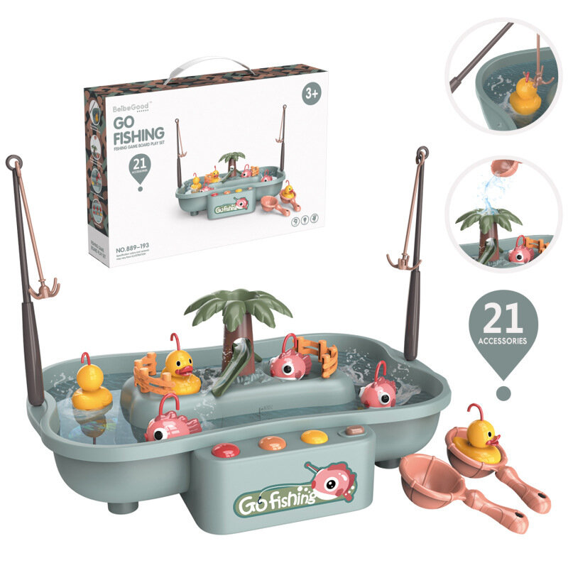 Nuovo giocattolo da pesca circolazione elettrica magnetica per bambini pesca anatra piattaforma di pesca gioco d'acqua gioco giocattoli per bambini regalo