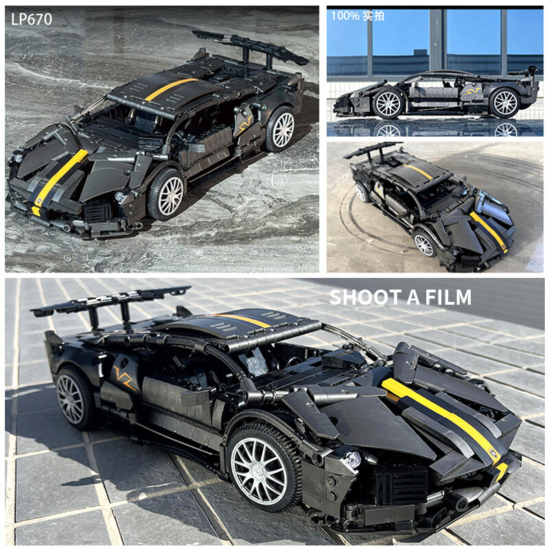 Technische Bugatti Sport Racing Bouwstenen Compatibel Met Lego High-Tech Lamborghini Auto Model Bakstenen Kid Speelgoed Voor Jongen gift