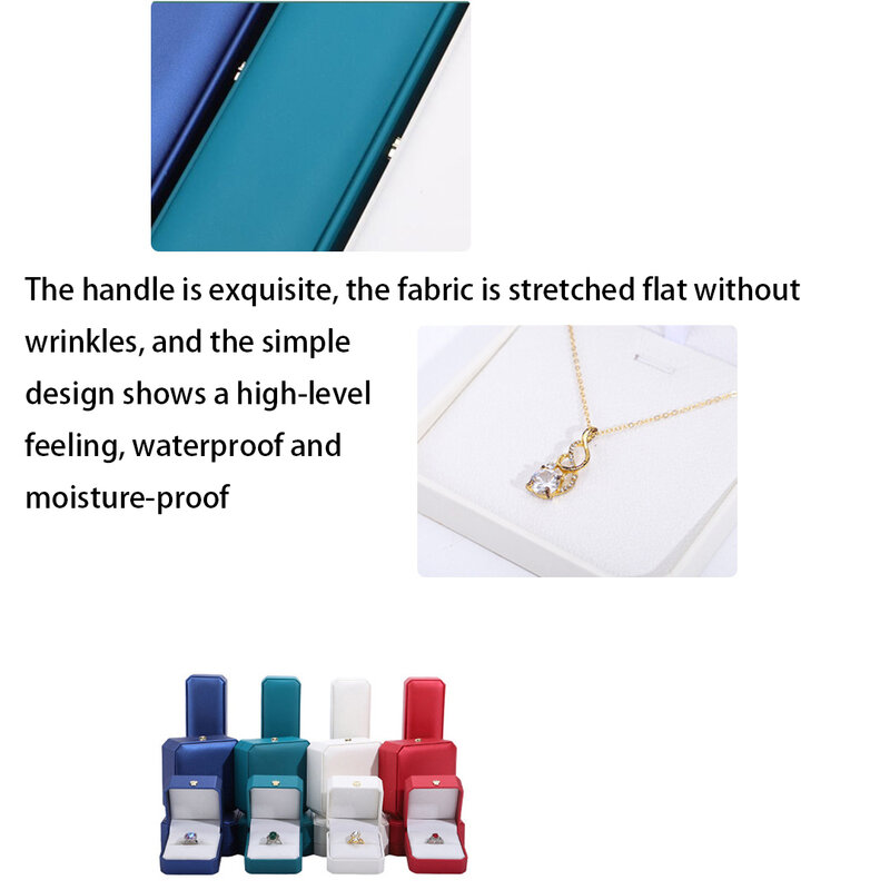 Caja organizadora de joyería de cuero PU octagonal para mujer, caja de anillo, colgante, collar, pulsera, brazaletes, caja de regalo, embalaje de joyería