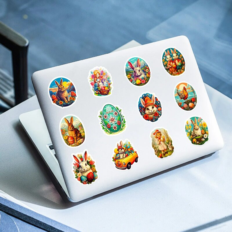 50pcs Easter Bunny Series Graffiti Stickers for Luggage Phone Cases Laptop Helmets Skateboard Decorative Stickers DIY Toys