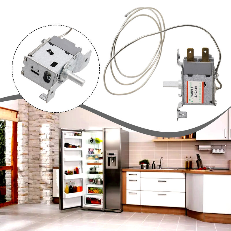 Thermostat de réfrigérateur, régulateur de température, 2 broches, 220V-250V, 60g, 1 pièce