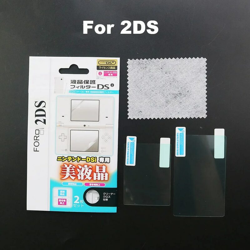 YUXI 1 Buah Film Pelindung Bening HD Bawah Atas untuk 2DS 3DS Baru 2DS/3DS XL LL Pelindung Layar LCD dengan Pena Sentuh Stylus