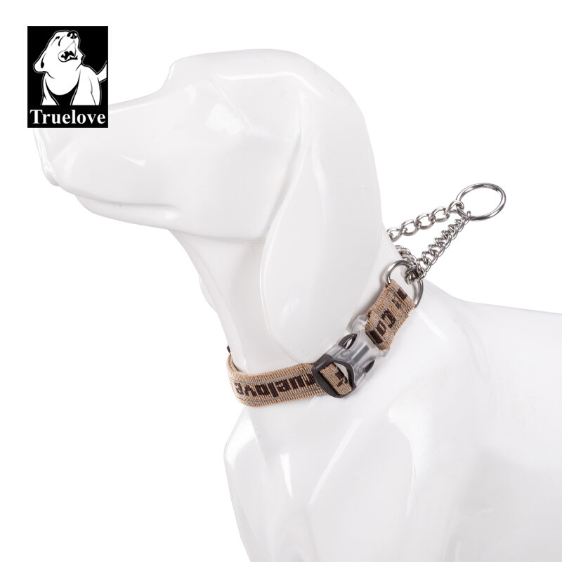 Truelove – collier pour chien, chaîne en P, en acier inoxydable, en Nylon, sans traction, réglable et réfléchissant, TLC5372