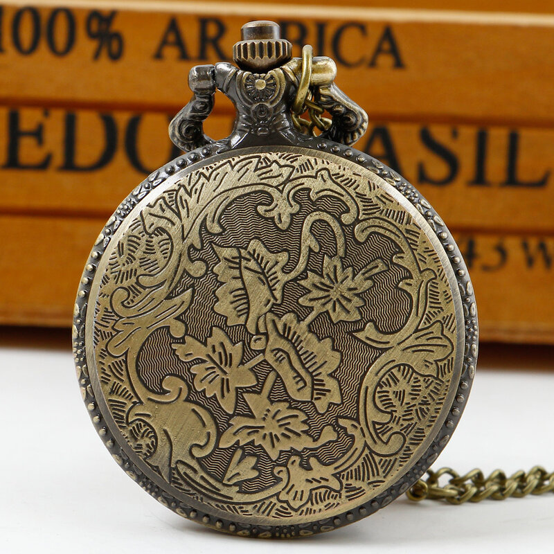 ساعة جيب بيرس مجوفة للرجال والنساء ، نحاسية فريدة ، ساعة زودياك ، تصميم أستراليا فوب ، سلسلة هدايا غير رسمية ،