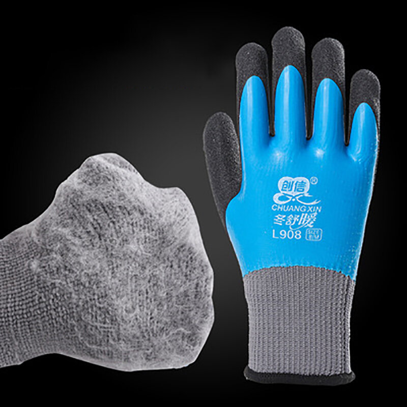 Abbigliamento Unisex antivento Sport all'aria aperta-guanti di protezione del lavoro in velluto a 30 gradi celle frigorifere termiche a prova di freddo antigelo