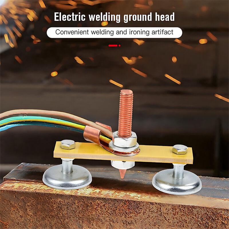 Welding Magnet Head Magnetic Welding Fix Ground Clamp Single/Double Strong Magnetic Weldings Support for Electric Welding Ground
