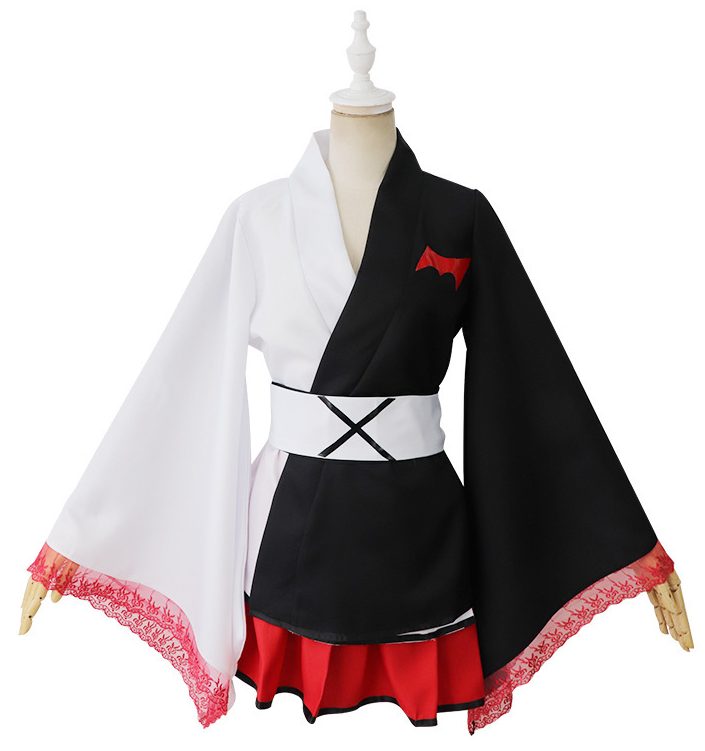 Anime Game recruté anronpa: Trigger Happy Havoc Monokuma Cosplay Costume pour femme, perruque japonaise, jupe Kimono, Sexy Kawaii, Halloween trempé