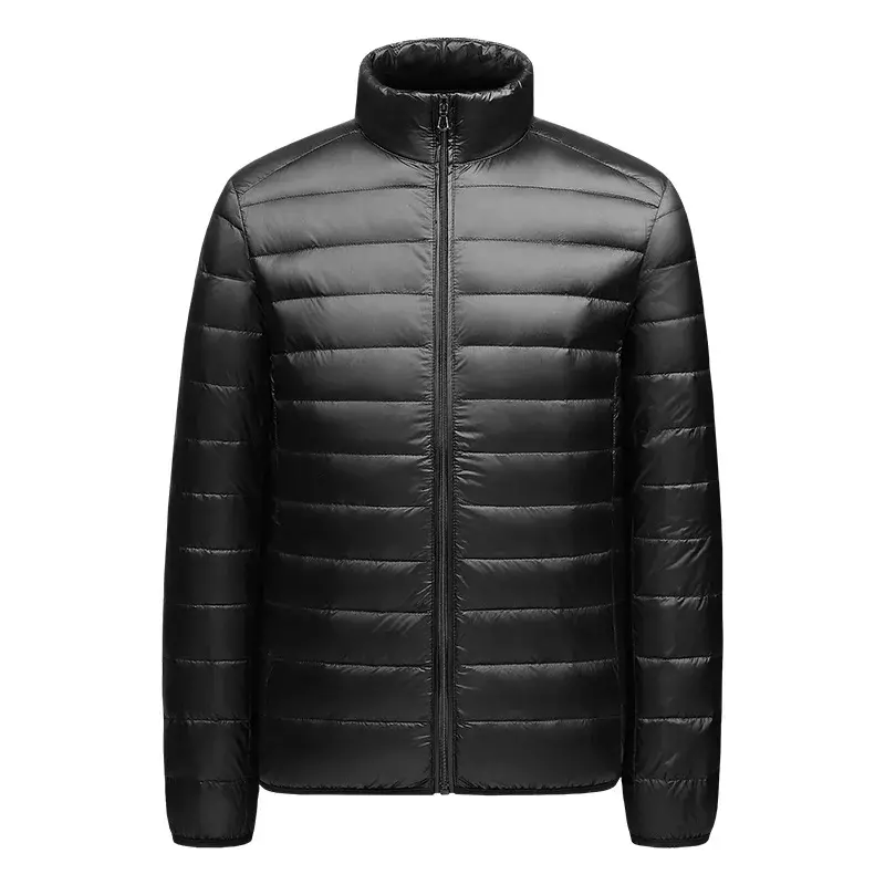 High-quality Men's Korean Version of The Trend Elegant Fashion High-end Simple Business Casual Slim Light White Duck Down Jacket