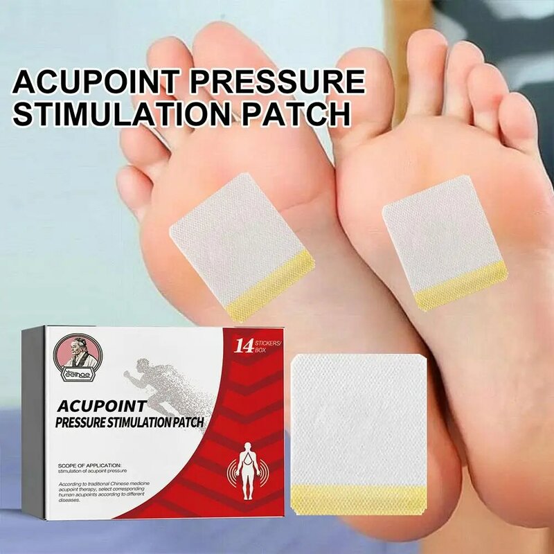 14Pcs Acupoint Pressure Stimulation Patch Diabetic Paste Acupoint Pressure Patch Paste Leg Soothing Patches Massage Treat