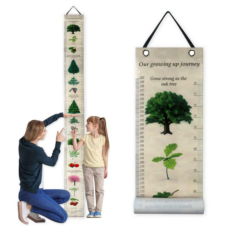 Baby Height Growth Chart Ruler Kids Growth Chart Canvas Height Measurement Ruler Removable Wall Decor Kids Room Decor For Kids