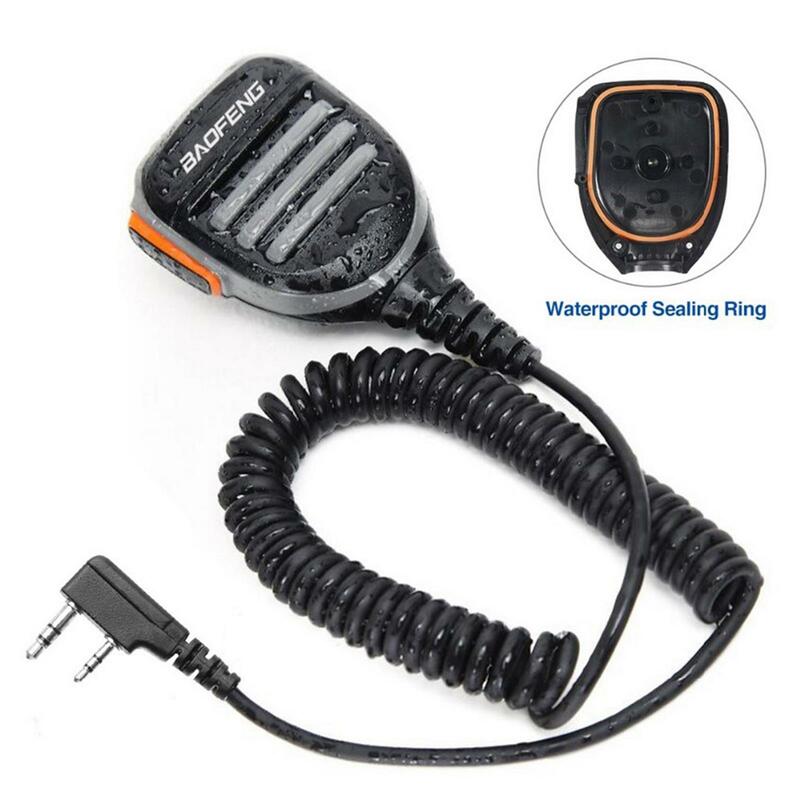 Push- PTT Radio Speaker Mic Shoulder Mic for UV5RA (Black Color)