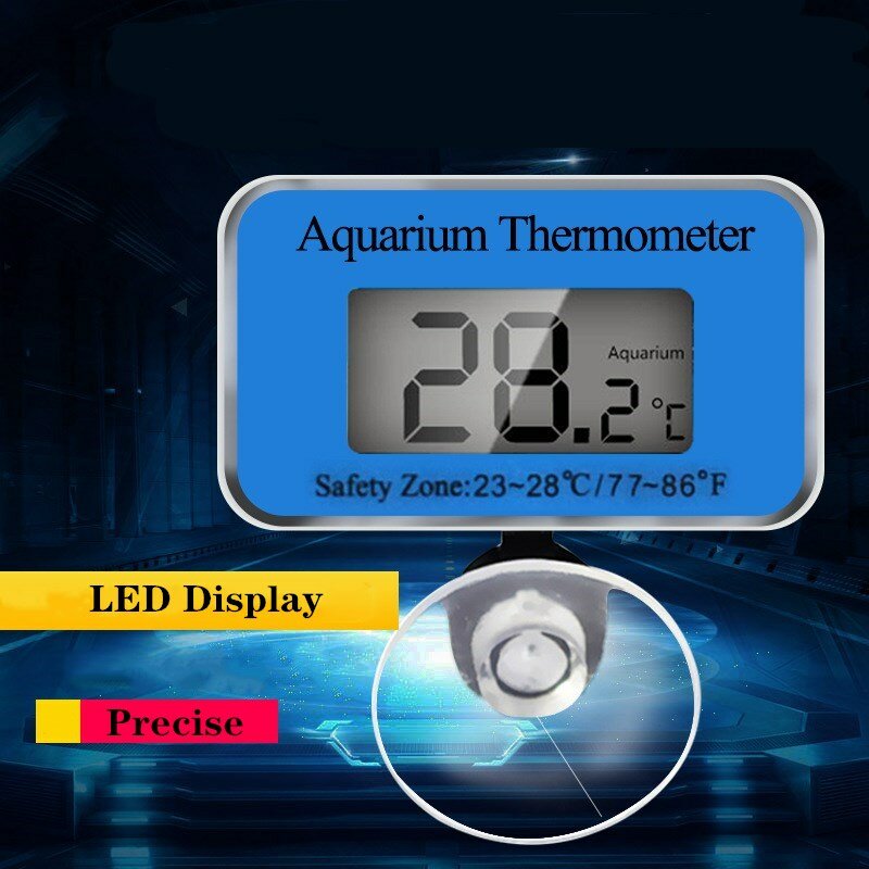 Therye.com-Compteur numérique étanche pour aquarium, LCD, SubSN, contrôle de la température avec ventouse, poisson précieux, nouveau