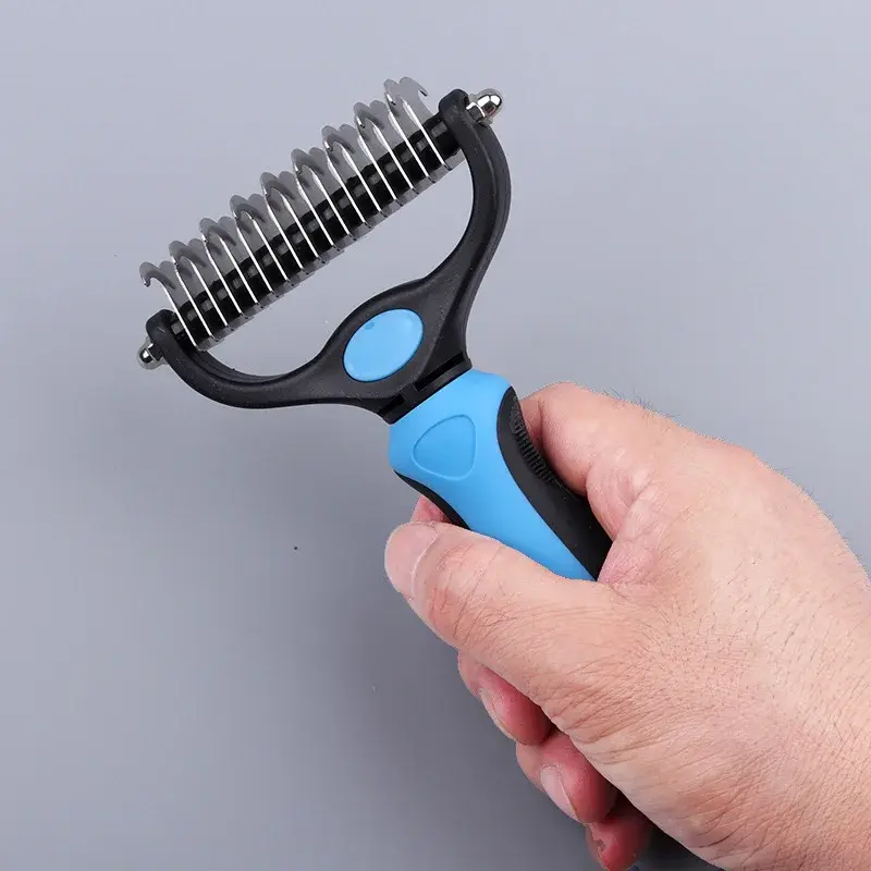 Pet Pro Grooming Tool Dog Brush Double-sided Pet Hair Remover Comb For Dog Supplies Cat Comb And Care Brush For matted Long Hair