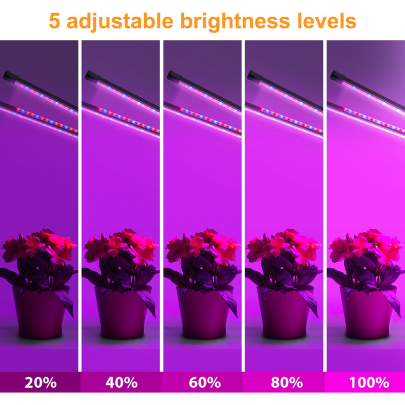 Vnzzo-led cresce a lâmpada, usb, espectro completo, com controle, para plantas, seedlings, flor, barraca home