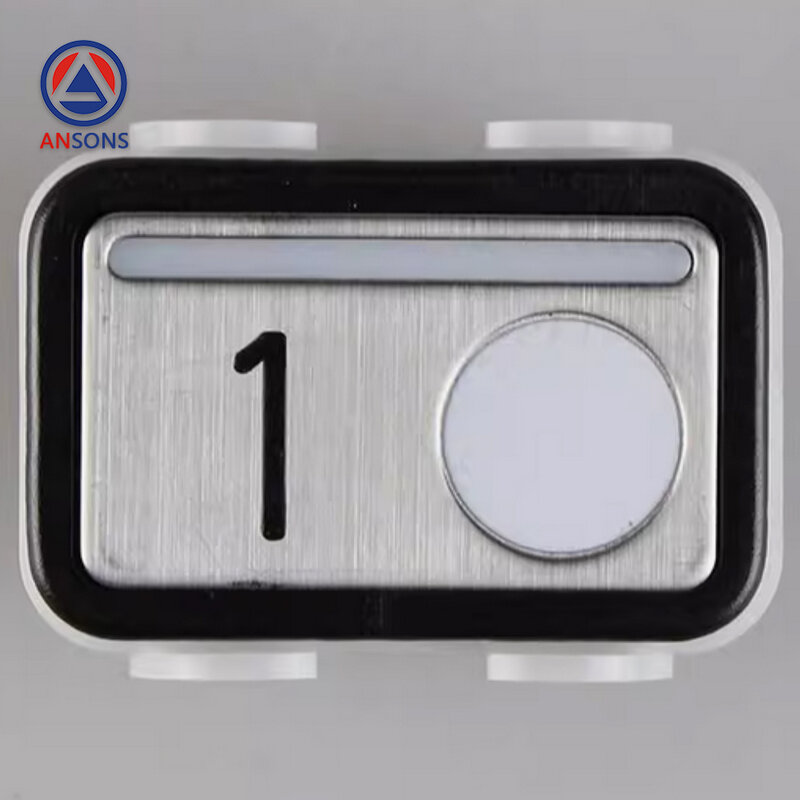Ansons-botón pulsador de elevador, piezas de repuesto de elevador, superficie de aluminio, cuadrado, DS, tipo M, S, ** R