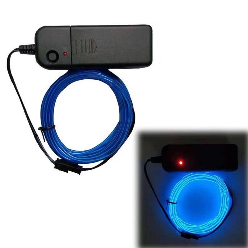 Neon Đèn LED Nội Thất Xe Hơi Chiếu Sáng Que Thuốc Lá Ổ Điều Khiển Dây Ổ USB