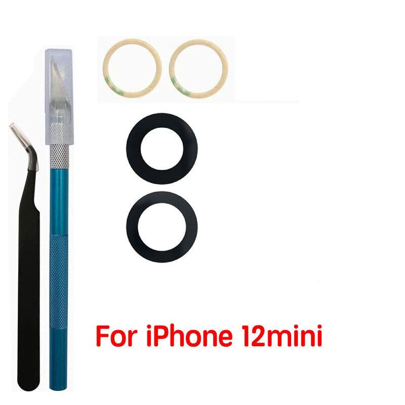 Kaca Kamera Belakang untuk Apple iPhone 11 12 13 Lensa Kamera Belakang MIni Pro Max dengan Alat Tempel dan Lepas Pengganti Perbaikan