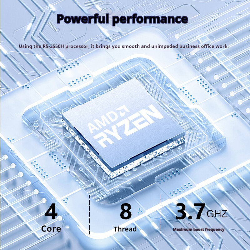 GenMachine Mini PC AMD Ryzen 5 3550H CPU Windows 10/11 Ren3000 3550H DDR4 8GB 256GB 16GB 512GB WIFI5 AMD NUC komputer dla graczy