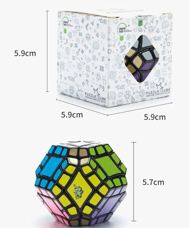 LanLan 12-osiowy Dodecahedron Magic Cube Megaminxeds Speed Profesjonalne puzzle Pomysły na prezenty świąteczne Zabawka
