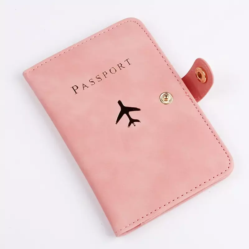 Women Men Travel Passport Cover Holder Purse Bags Portable Pu Leather Business ID Card Credit Card Holder Wallet Purse