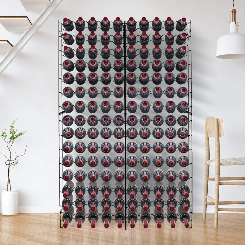 Винная стойка Sorbus отдельно стоящая напольная подставка для бутылок вмещает 150 бутылок или 150 бутылок для любых