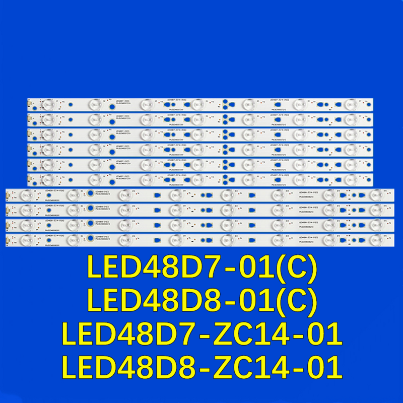 Strip LED untuk 48C2 48D3500A Strip LE48D8810 LE48F3000W D48MF7000 LE48M50S LE48M600F LD48U3300 LED48D7-01(C) LED48D8-01(C)