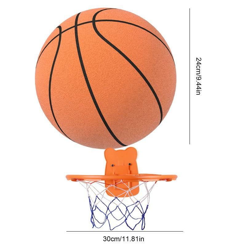 Bola Basket goyang dalam ruangan, mainan olahraga bola Basket memantul tanpa suara