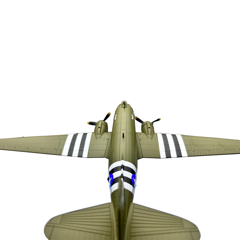 1:100สงครามโลกครั้งที่ II Douglas C47เครื่องบินขนส่งทางรถไฟแม่พิมพ์โลหะเครื่องบินเครื่องบินจำลองของขวัญสำหรับเด็กของเล่น