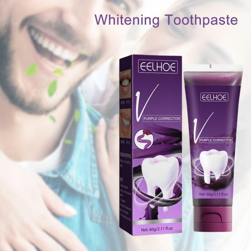 60g prático clareamento limpeza oral-pasta de dentes decompõe manchas de pigmento creme dental durável para casa