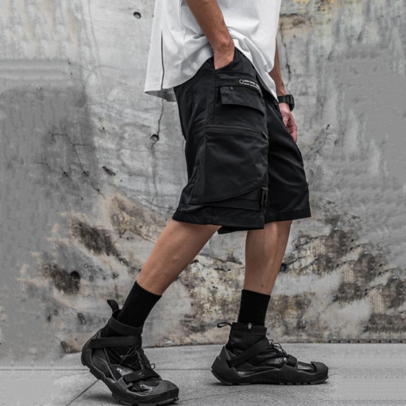 กางเกงขาสั้นคาร์โก้ผู้ชายมีกระเป๋า Y2K สำหรับฤดูใบไม้ผลิฤดูร้อนใหม่