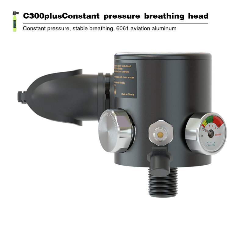 Chikadiv-C300Plus tangki selam Scuba Mini portabel, silinder oksigen 0,5 l untuk eksplorasi bawah air, penyelamatan darurat, menyelam dalam