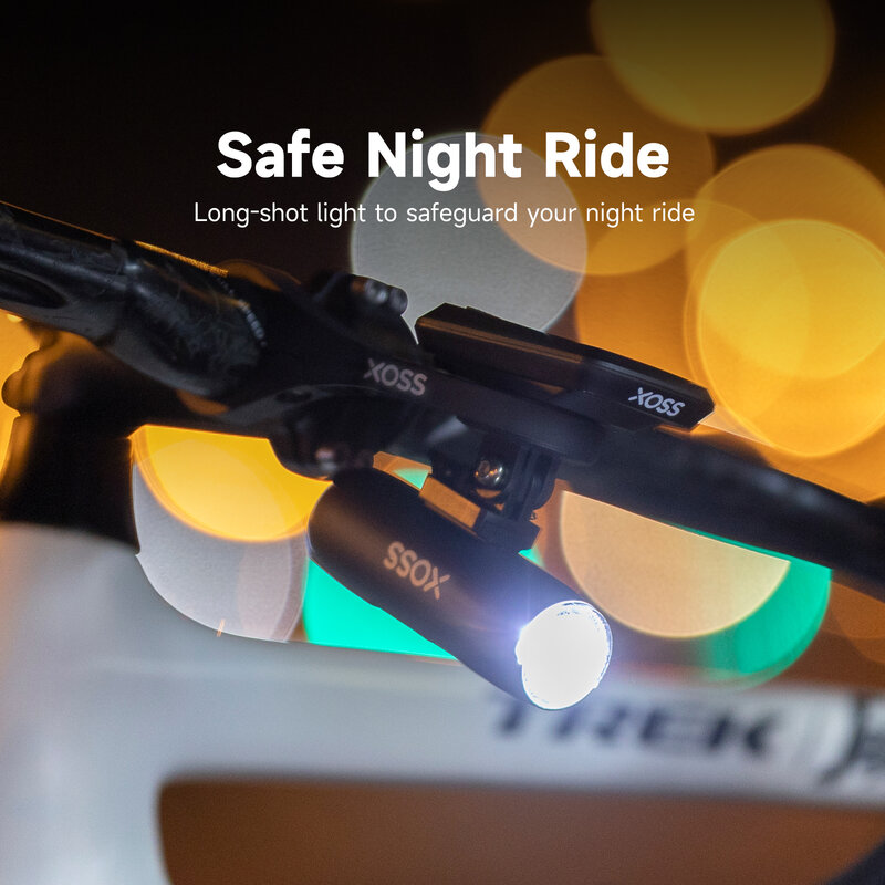 XOSS 800التجويف إضاءة دراجة هوائية دراجة العلوي مقاوم للماء USB قابلة للشحن مصباح أمامي دراجة ضوء فلاش