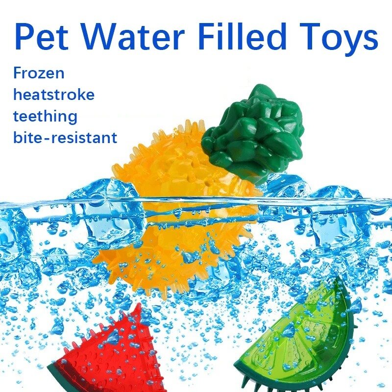 Mordeduras refrescantes para dentición de mascotas, juguetes resistentes a TPR para perros, colección de juguetes para aliviar el calor, suministros para mascotas