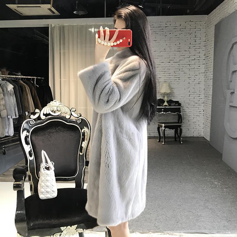 Zimowy ciepły płaszcz ze sztucznego futra gruby typu oversize puszysty damski z długim rękawem luźny stylowy koreański płaszcz Streetwear QY30