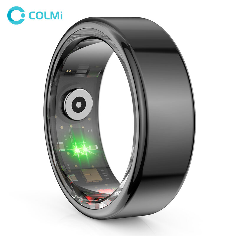 COLMI-anillo inteligente R02, carcasa de acero de titanio de grado militar, monitoreo de la salud, IP68 y 3ATM, modos multideportivos impermeables