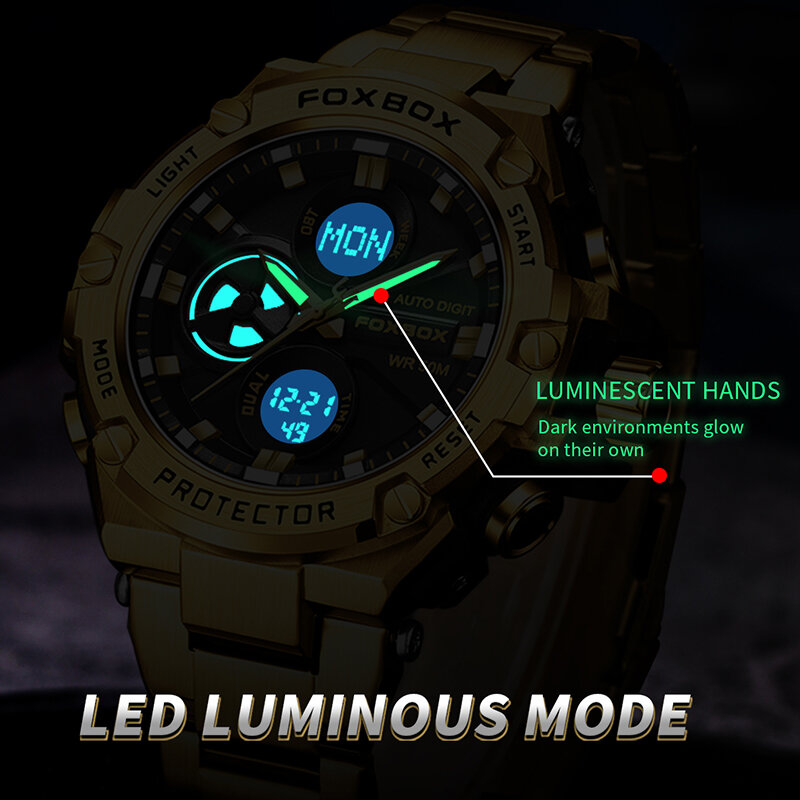 LIGE-Relógio de pulso com mostrador romano clássico masculino, impermeável, luminoso, quartzo, luxo, original, masculino, marca superior