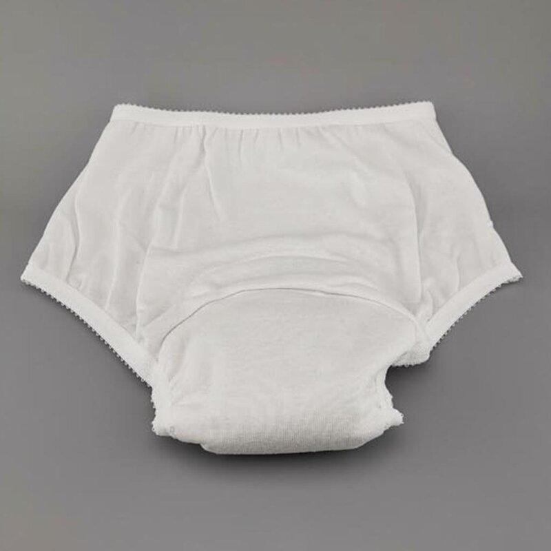 Roupa interior lavável do algodão absorvente para mulheres, ajuda da incontinência, cuecas, S