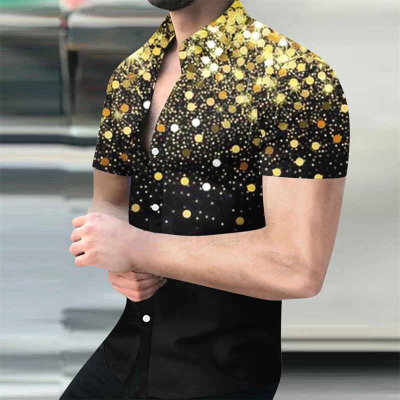 Гавайская Мужская рубашка с коротким рукавом, новинка 2023, модная летняя Удобная рубашка с цифровым принтом