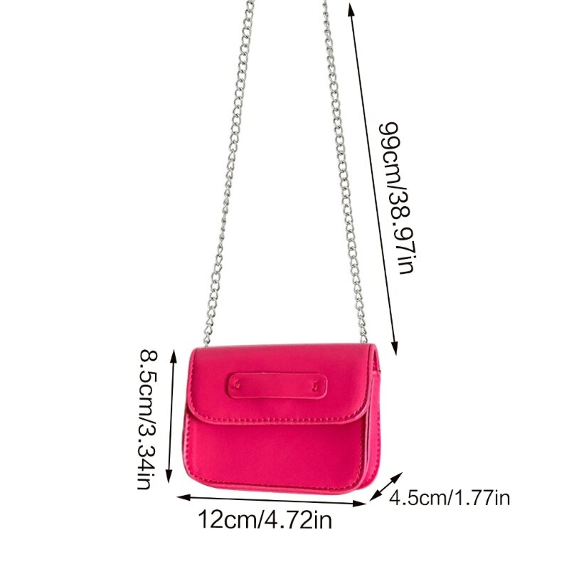 Mini bolso cruzado de cuero PU con lápiz labial para mujer, bolso de mano pequeño con soporte para teléfono, bolso de hombro con correa de cadena para diario