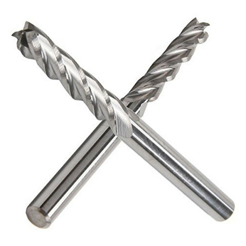 Tungsten steel 1pc Acrylic End Mills Bit Cutter CEL Set Tool 17mm PVC 3mm Hard wood 1/8" Shank Handtool Carbide