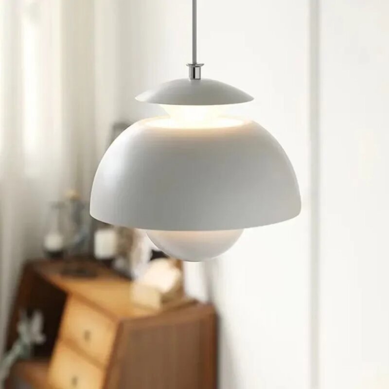 Creative Danish Designer LED Pendant Light Modern Flower Bud Decor Hanging Chandelier Lamp Home Bedroom Kitchen Bedside Light