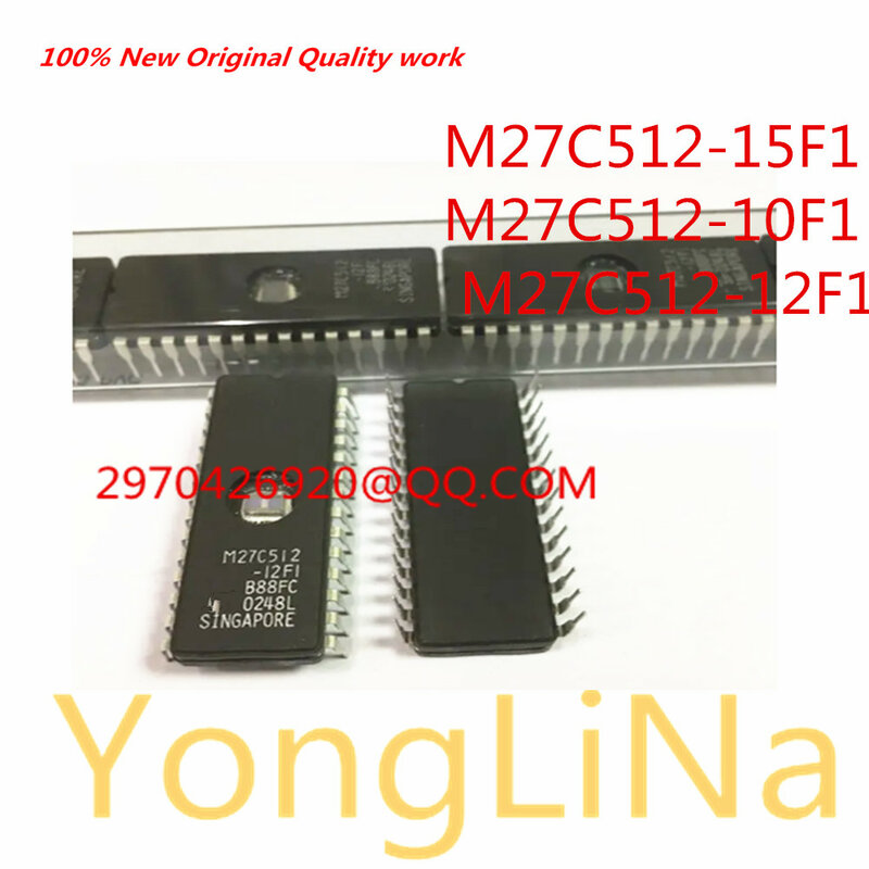 CDIP M27C512-15F1 M27C512-10F1 메모리 칩, M27C512-12F1 M27C512, 100% 신제품, 10PCs