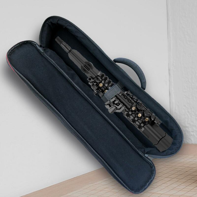 Soprano Saxophone Case with Pouch Handle Water Resistant Portable 15mm Padded Clarinet Storage Case Sax Gig Bag Backpack