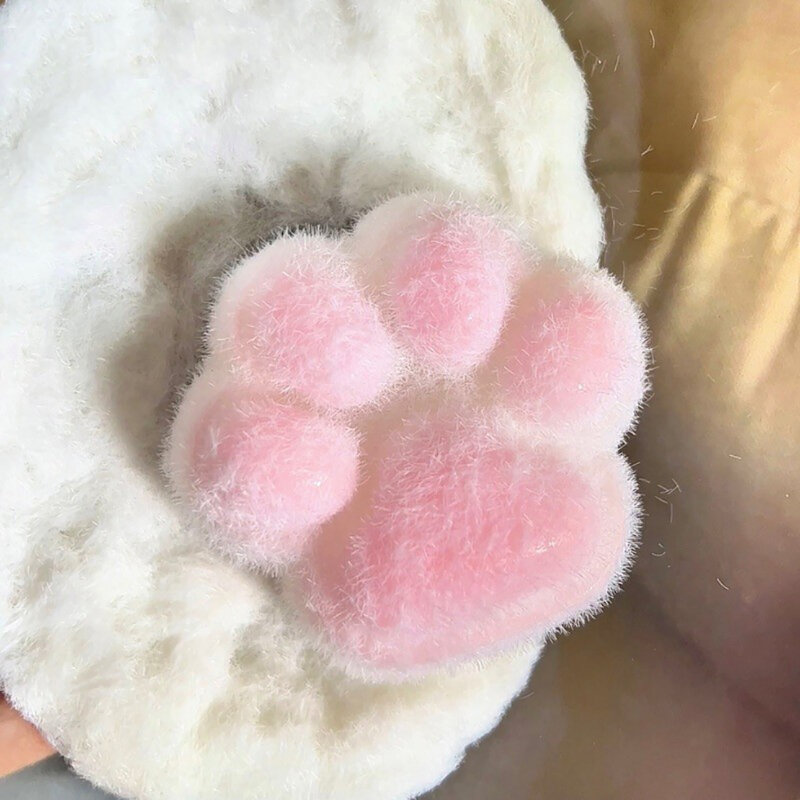 Juguete de Mochi blando de silicona, pie de gato peludo pequeño, Marshmallow, pata de gato grande, alivio del estrés, 0,05 kg