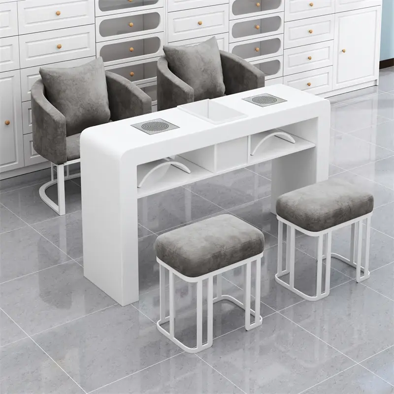 Simple Modern Nail Table Speciality White Vacuum Design Nail Table Nordic Japanese Mesa Manicura Profesional Furniture