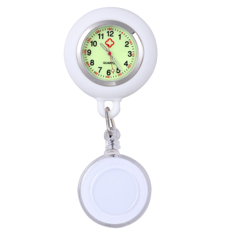 Nurse Fob Watch Retractable Nurse Watch Second Hand Nurses Digital Clip Lapel Watch Portable Pocket Watch Nurses Doctors Women