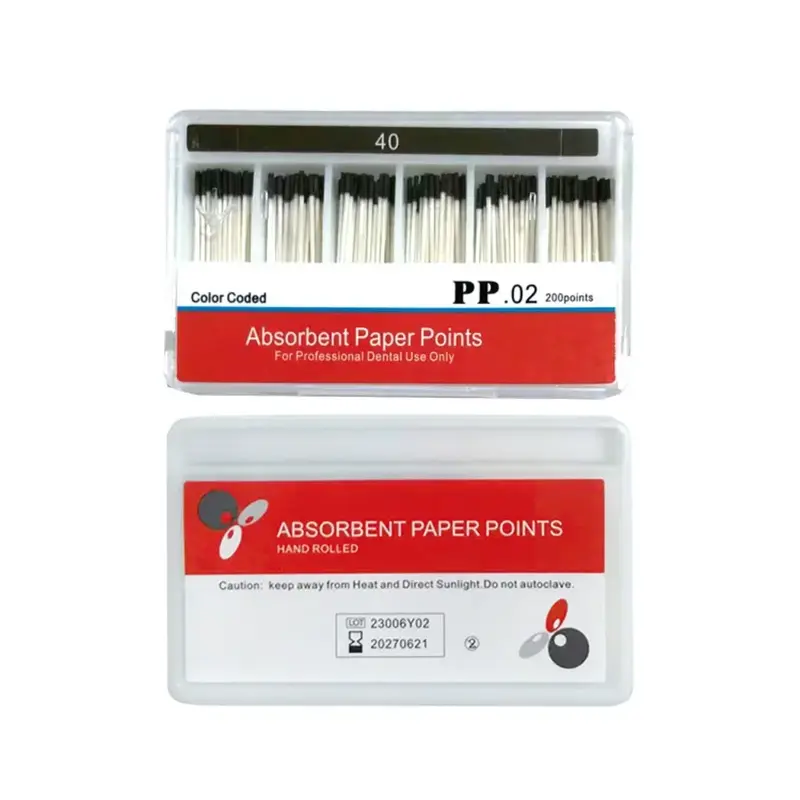 AG-Papier absorbant dentaire, pointes en papier absorbant l'humidité, cône 0.02 0.04 0.06 F1, ustensiles de cuisine F3, consommables pour cliniques dentaires