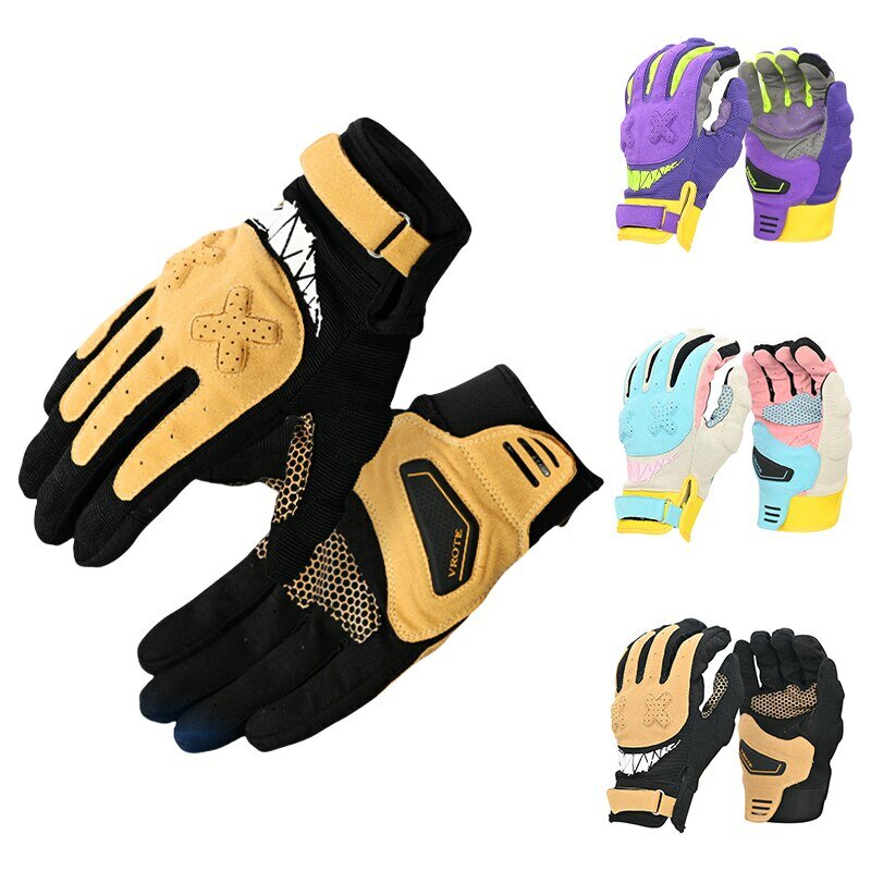 Motorcycle Gloves Touch Screen Men Women MTB Bike Gloves Running Fitness Gym Riding Motorcycle Bicycle Gloves Macaron Color