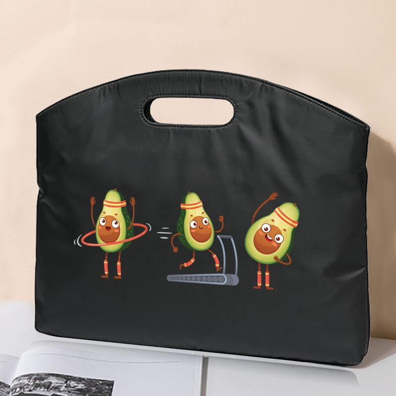 Business Office Briefcase Handbag Avocado Print Tote Computer Case Sleeve Laptop Bag Casual Unisex File Conference Document Bag