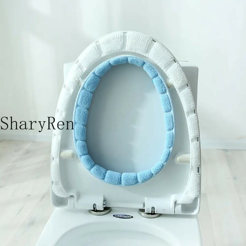 Manter quente padrão de abóbora closestool esteira tricô o-forma toalete capa de assento crianças treinamento potty banheiro accessorie lavável